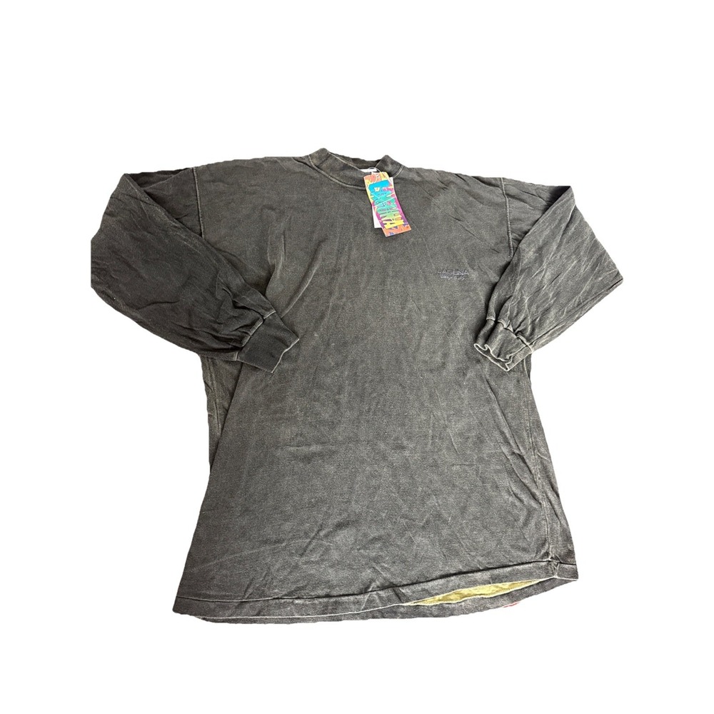 Vintage Laguna Brand Long Sleeve Shirt Large Mens 100% Cotton Green Retro 90s